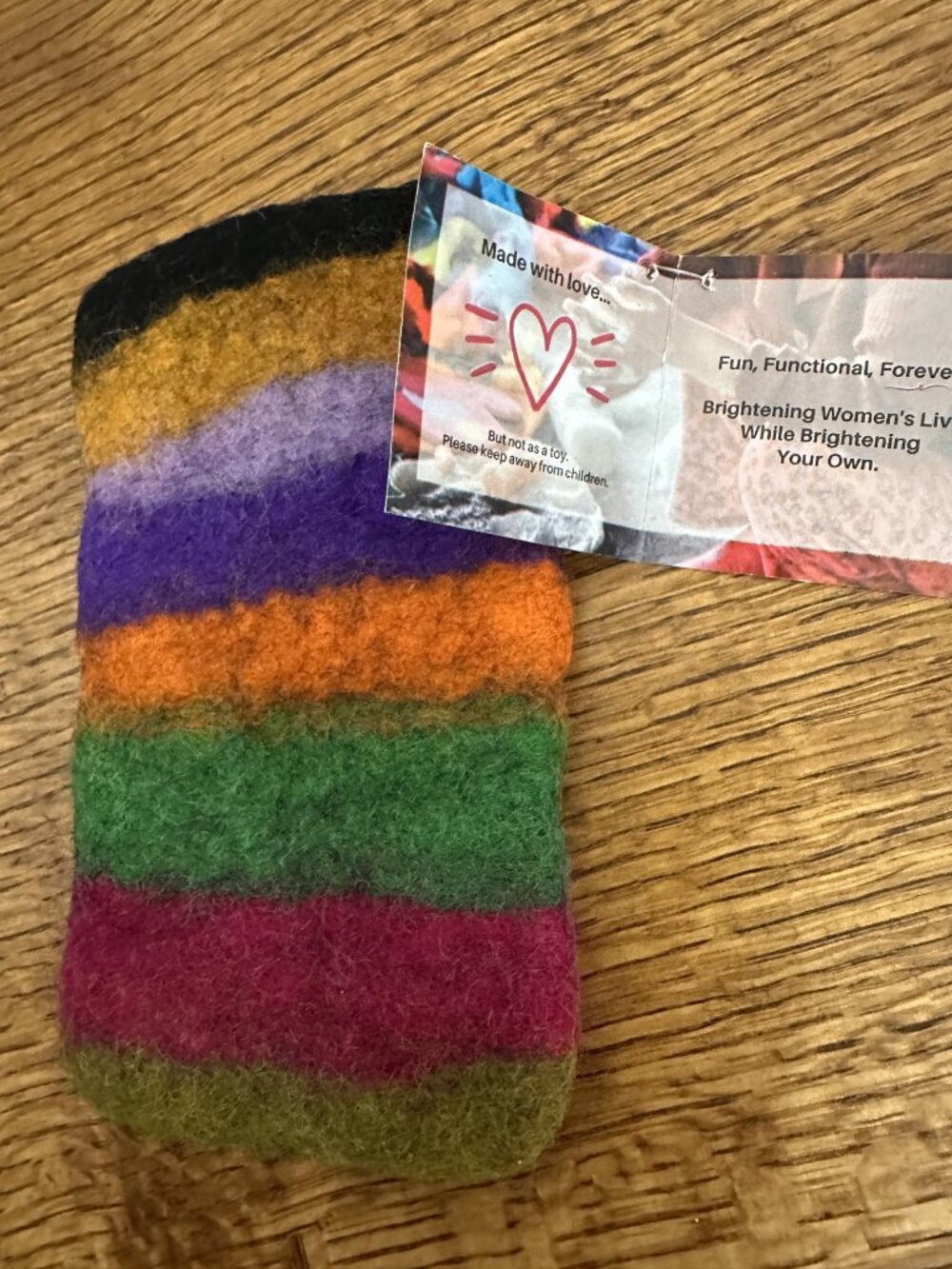 100% FELTED WOOL CASE FOR GLASSES OR OTHER ITEMS HAND MADE